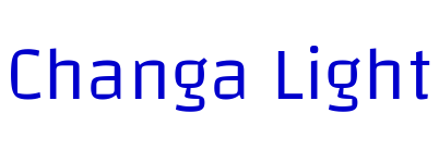 Changa Light 字体